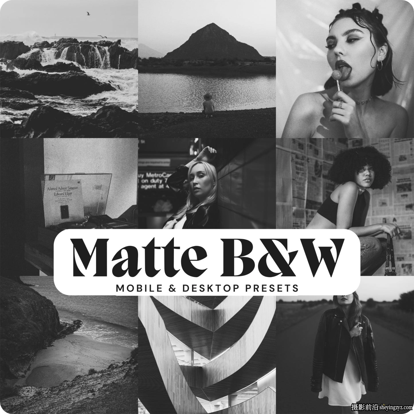 褪色黑白胶片LR预设及ACR预设 LouMarks Matte B&amp;W Lr Presets