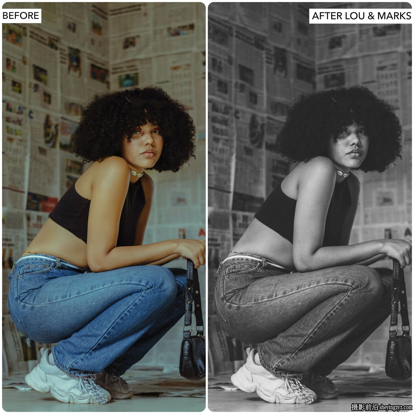 褪色黑白胶片LR预设及ACR预设 LouMarks Matte B&amp;W Lr Presets