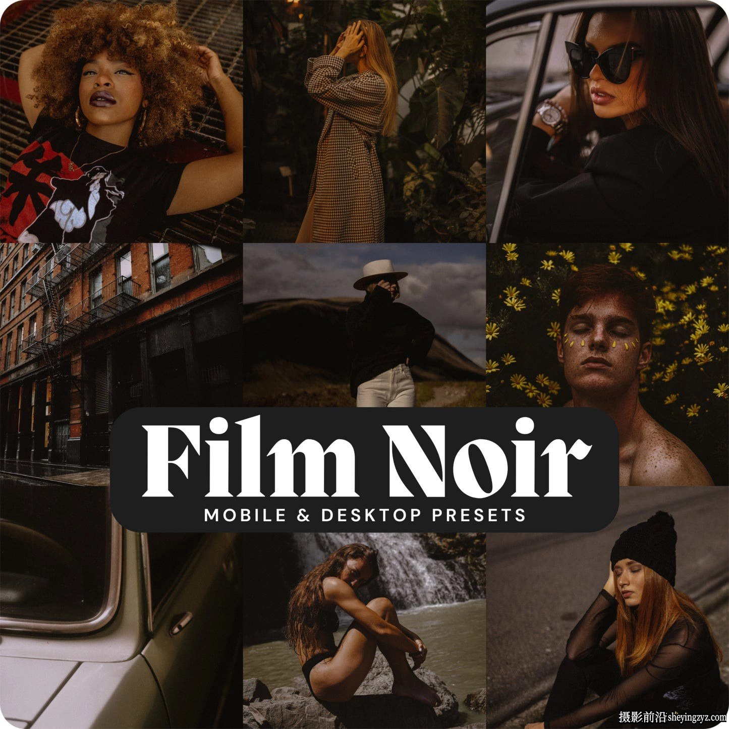 10种黑暗电影人像免费LR预设LouMarks-Film Noir Lightroom Presets