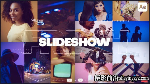 AE模版-时尚视频多屏展示片头模板- Fresh Slideshow
