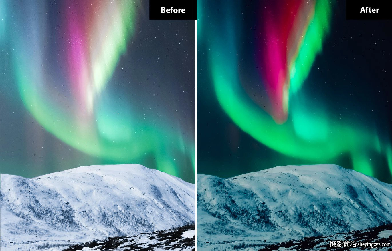 北极光星空夜景lr预设及手机lr预设 Big Bang Lightroom Presets