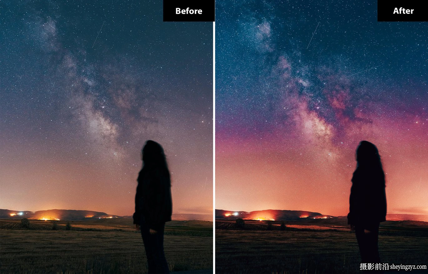 北极光星空夜景lr预设及手机lr预设 Big Bang Lightroom Presets