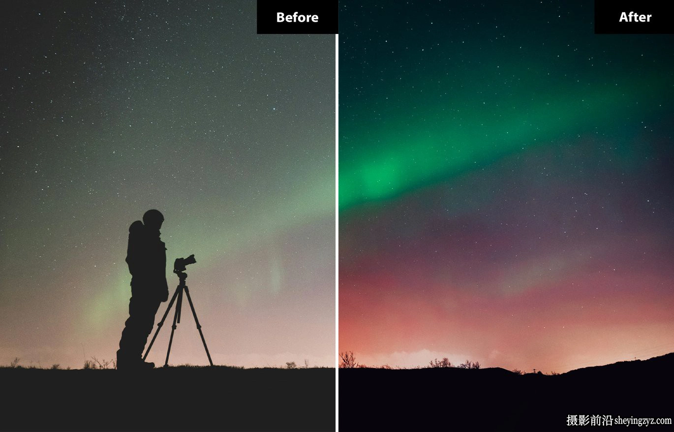 北极光星空夜景lr预设及手机lr预设 Big Bang Lightroom Presets