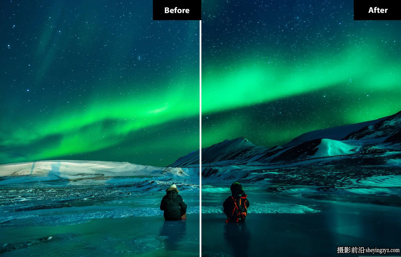北极光星空夜景lr预设及手机lr预设 Big Bang Lightroom Presets