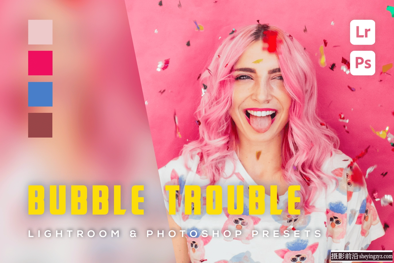 泡泡糖明亮色彩lr预设手机lr预设Bubble Trouble Lightroom Presets