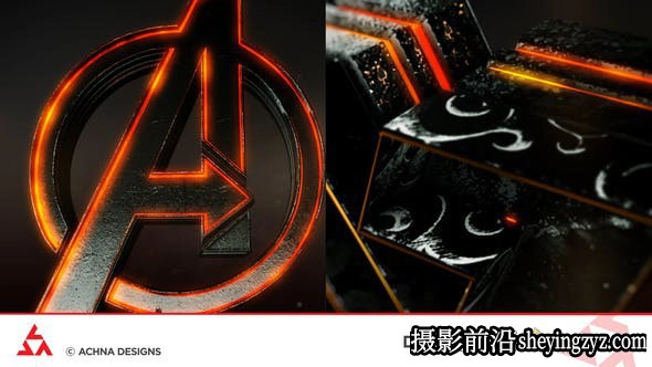 AE模板-三维E3D文字动画模板-Logo动画 Dark Epic Logo Reveal