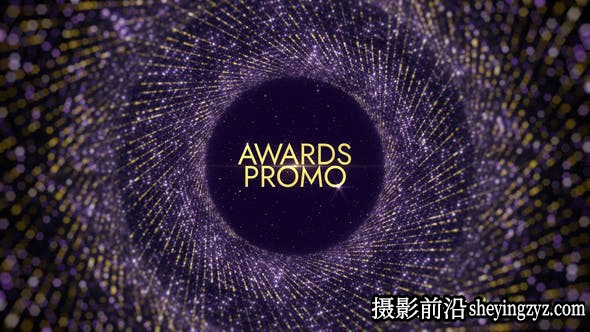AE模版下载-粒子背景颁奖典礼包装片头模板- Awards Promo