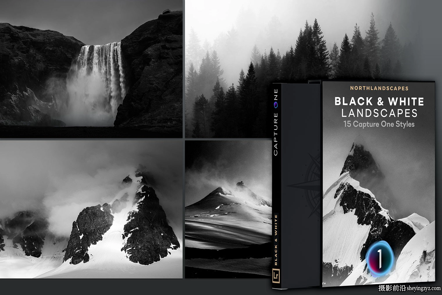 Northlandscapes - 15种黑白自然风光摄影调色Capture One预设样式