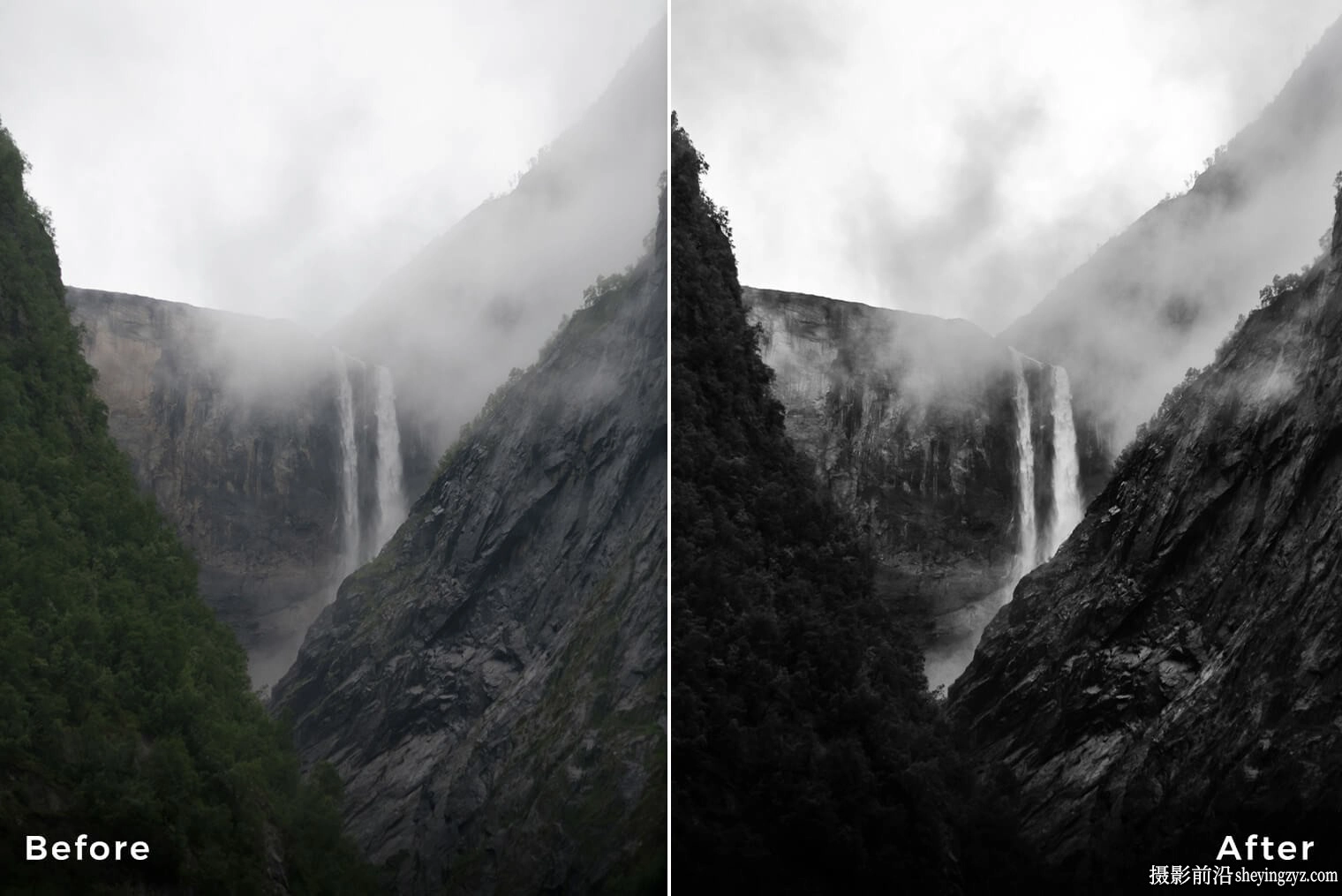 Northlandscapes - 15种黑白自然风光摄影调色Capture One预设样式