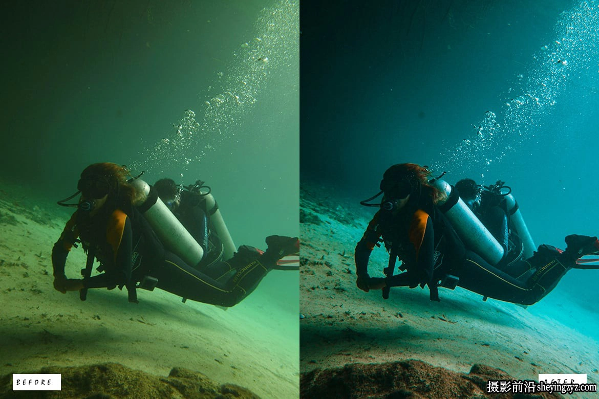 水下摄影模拟电影效果免费Lr预设 Scuba Diving Lightroom Presets