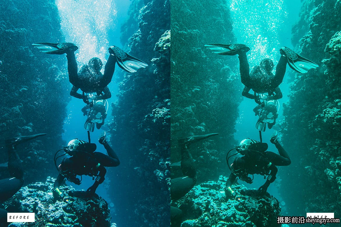 水下摄影模拟电影效果免费Lr预设 Scuba Diving Lightroom Presets
