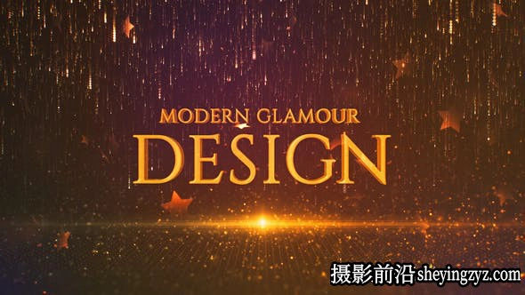 AE模版-金色粒子背景颁奖典礼文字标题片头模板- Luxury Titles.