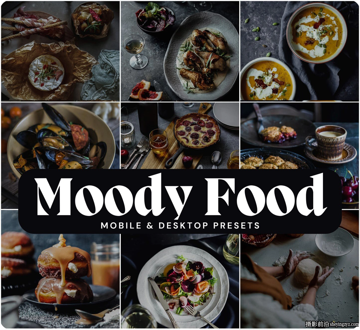 喜怒无常电影情绪美食Lightroom预设 LouMarks -Moody Food Presets