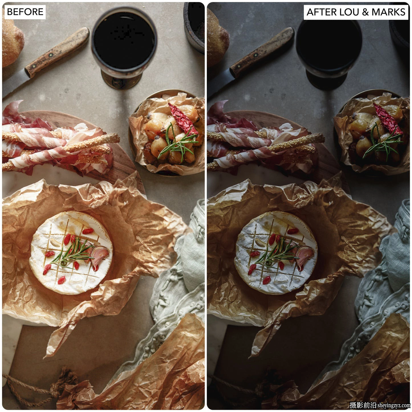 喜怒无常电影情绪美食Lightroom预设 LouMarks -Moody Food Presets