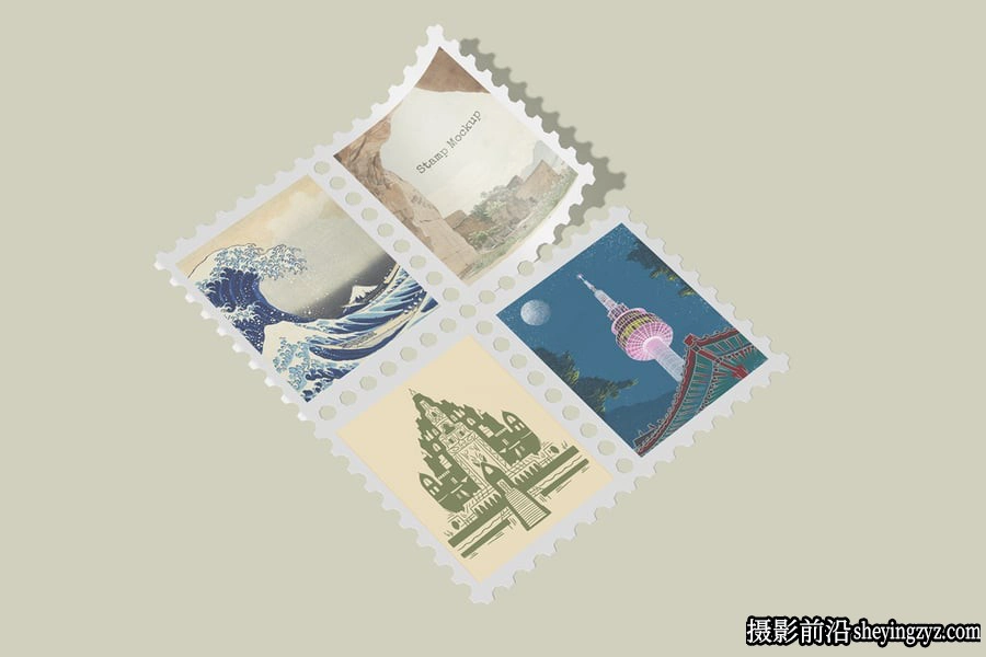 邮票样机,产品样机免费下载
