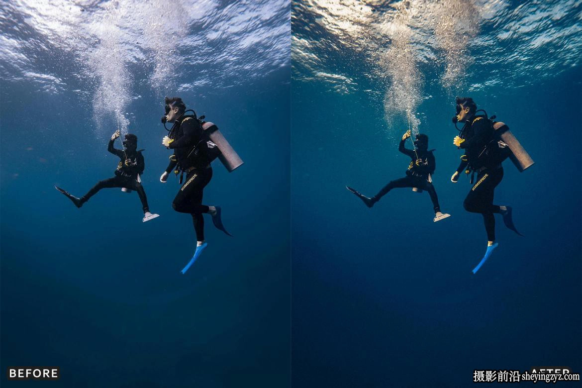 水下摄影电影人像lr预设 Scuba Diving Lightroom Presets Pack