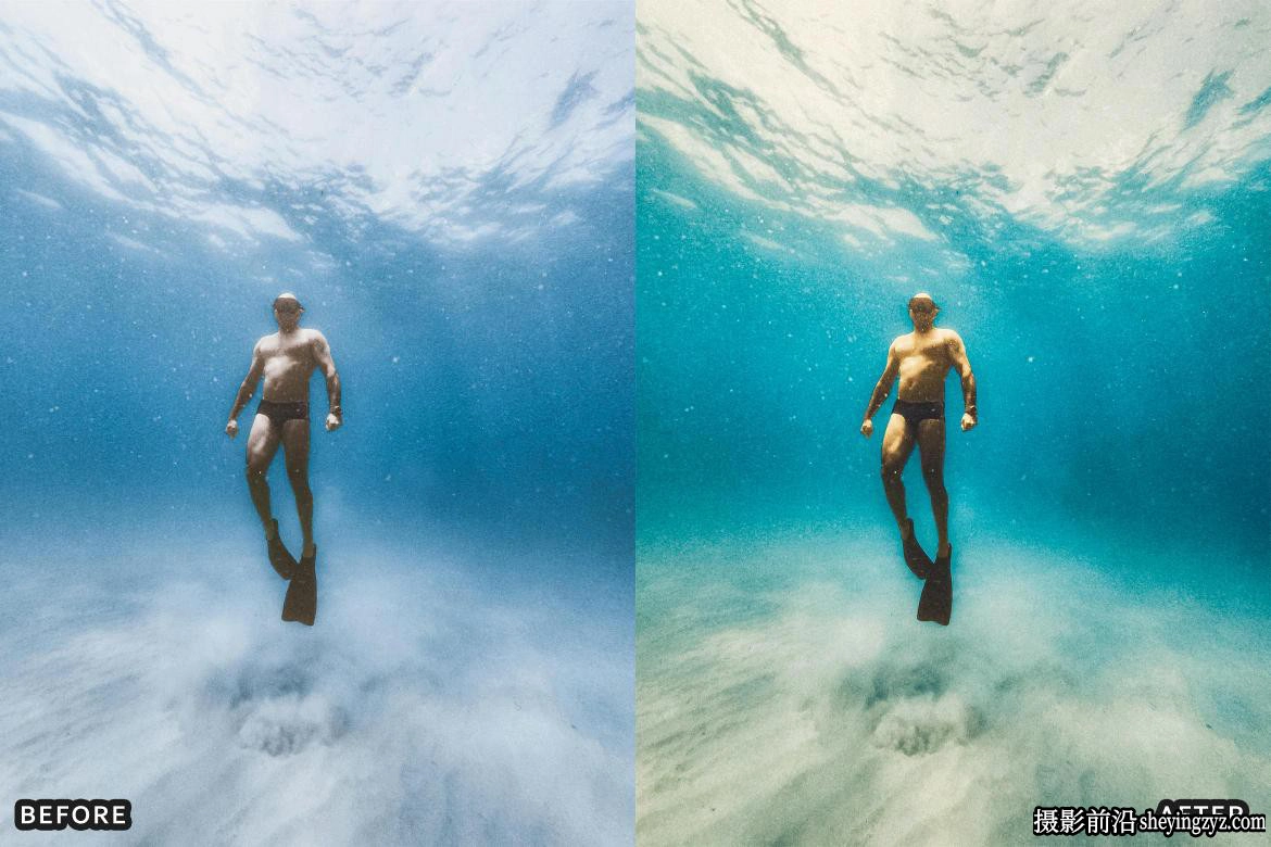 水下摄影电影人像lr预设 Scuba Diving Lightroom Presets Pack