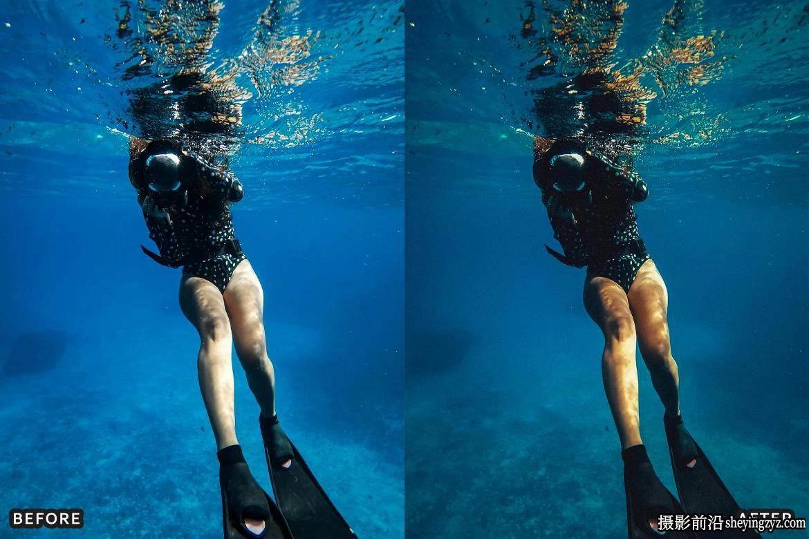水下摄影电影人像lr预设 Scuba Diving Lightroom Presets Pack