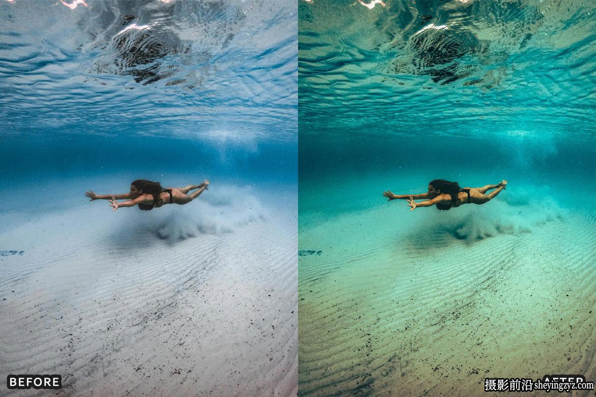 水下摄影电影人像lr预设 Scuba Diving Lightroom Presets Pack