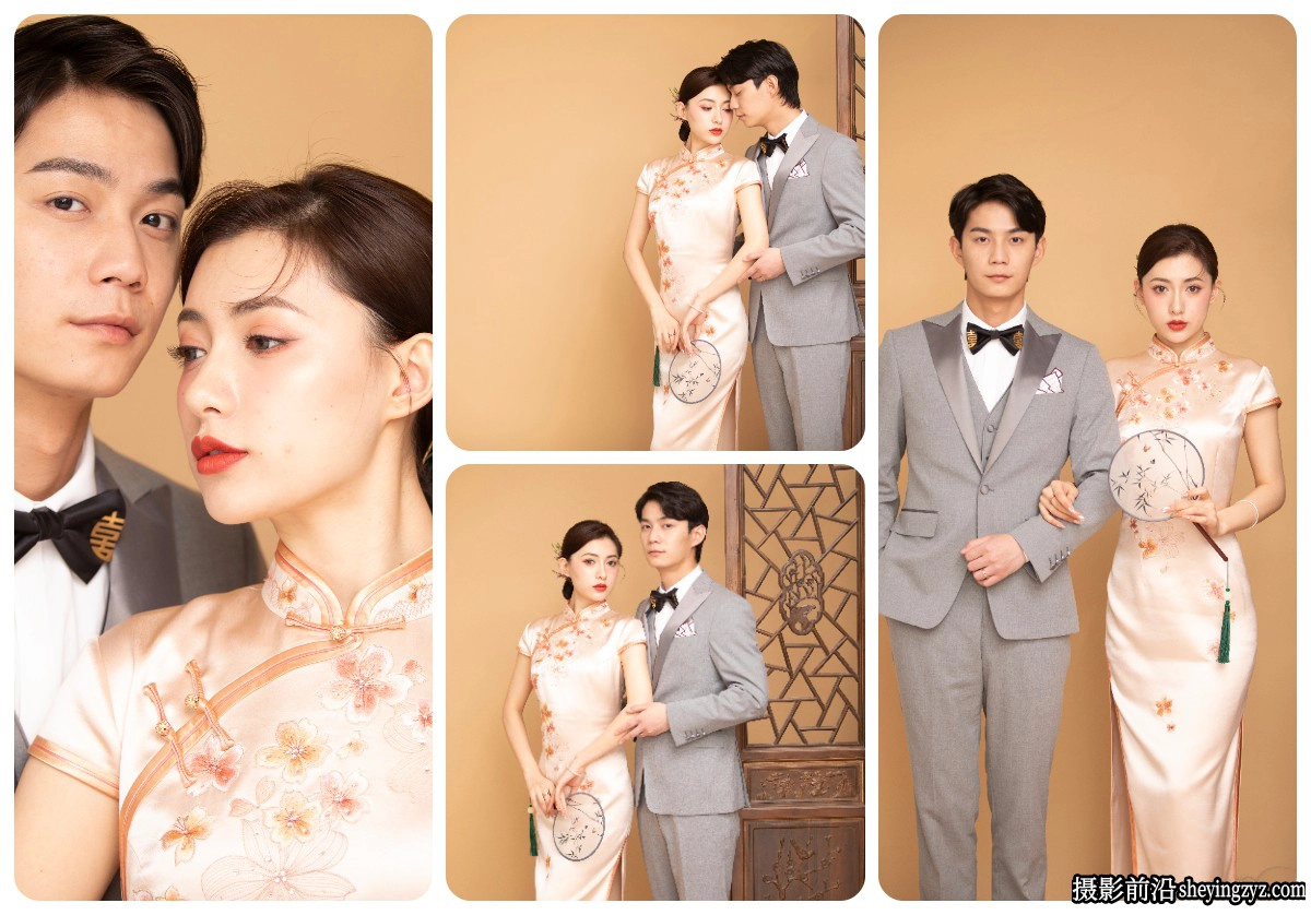浪漫情侣婚纱摄影影楼人像RAW原图练习素材12张