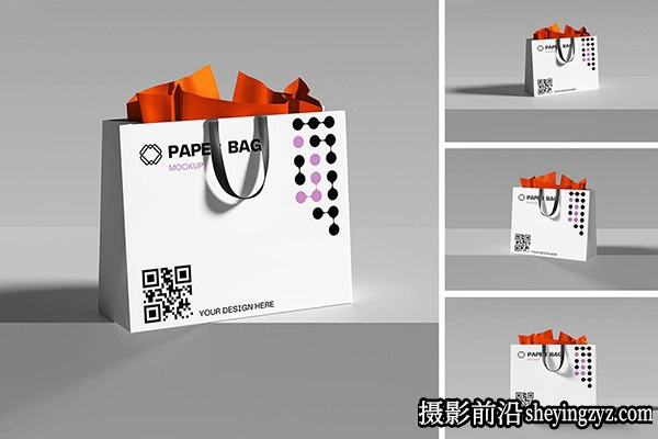 纸袋样机,袋子样机,手提袋样机