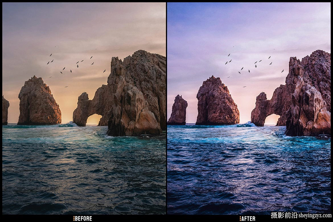 10种旅拍海洋电影风光lr预设及手机版lr预设Ocean Lightroom Presets