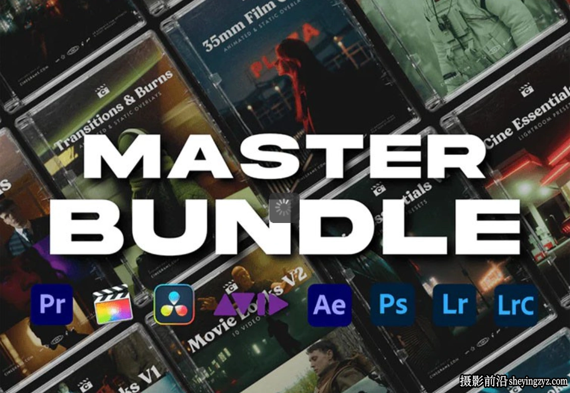 700种复古电影胶片LUT预设/转场/视频叠加等Cinegrams Master Bundle