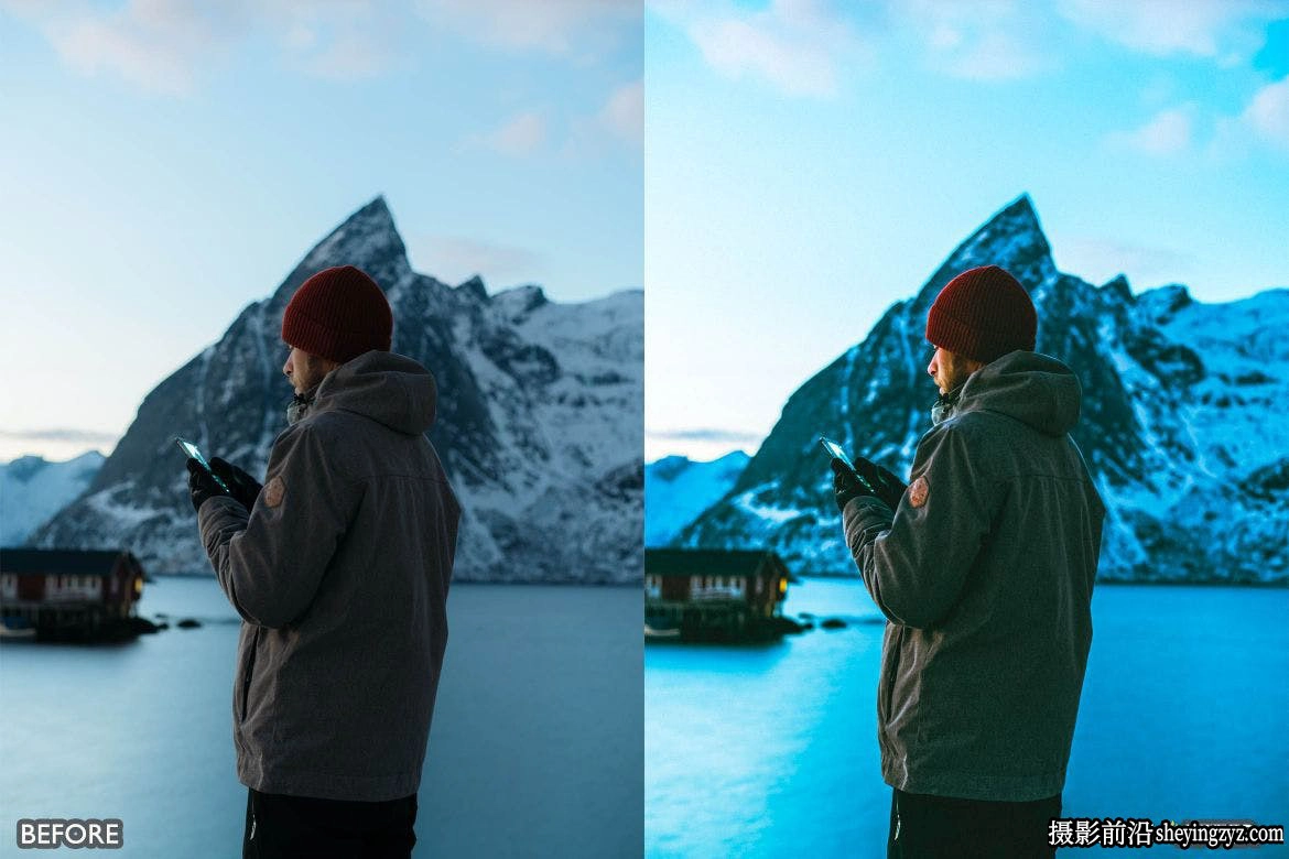 冬季电影风光LR预设手机lr预设 Cinematic Snow Landscape Presets