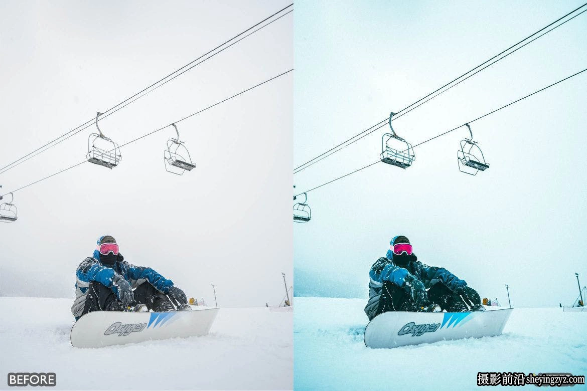 冬季电影风光LR预设手机lr预设 Cinematic Snow Landscape Presets