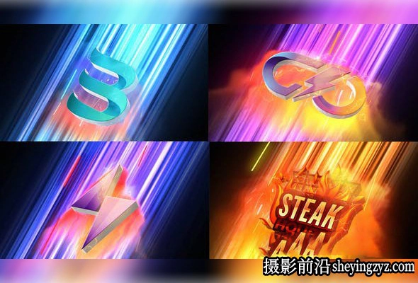 AE模板-光效能量Logo动画模板- Fast Futuristic Energetic Logo