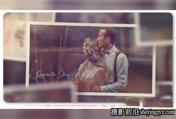 AE相册模板-浪漫照片相册展示模板Multi Slides of Romantic Story