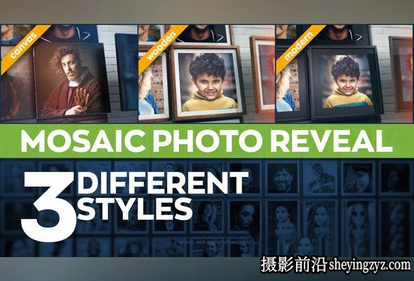 AE模板-相册照片墙展示片头模板- Mosaic Photo Reveal Pack