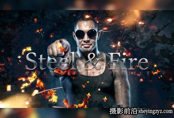 AE模板-电影标题宣传片头模板 Steel Fire – Cinematic Titles