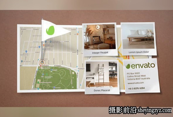 AE模板-宣传推广地图位置标点图片展示AE片头模板- MAP