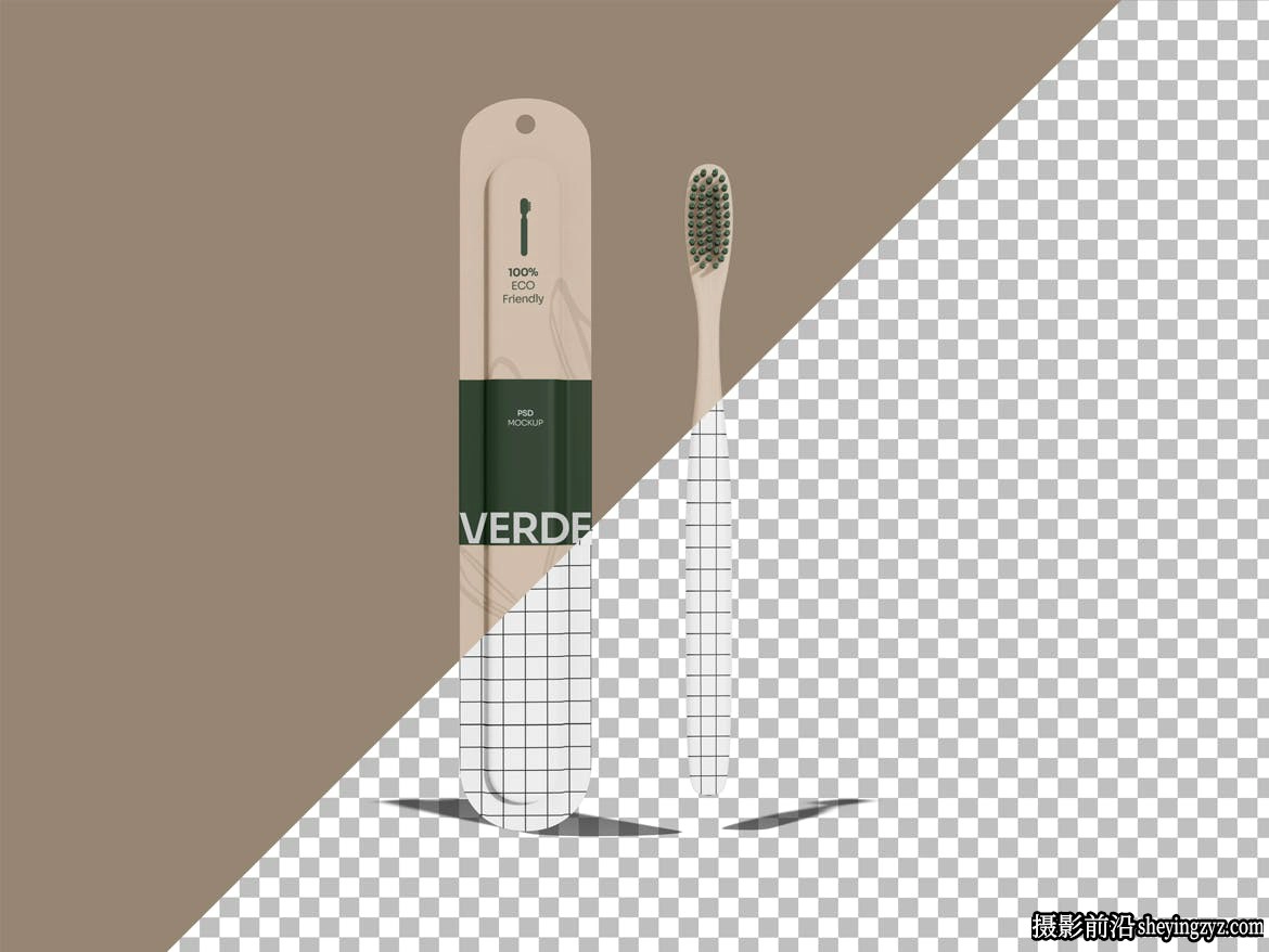 牙刷样机,牙刷产品包装样机模型