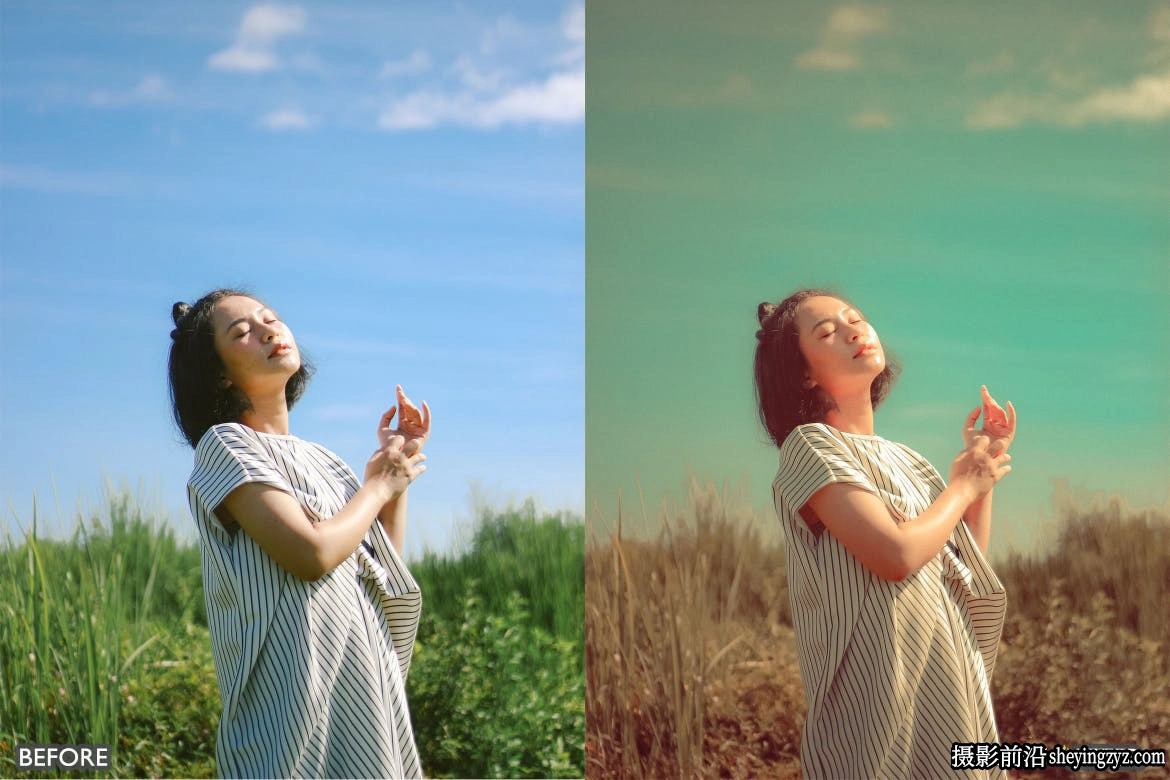 唯美奶油裸色复古电影胶片人像后期Lightroom预设及手机版lr预设