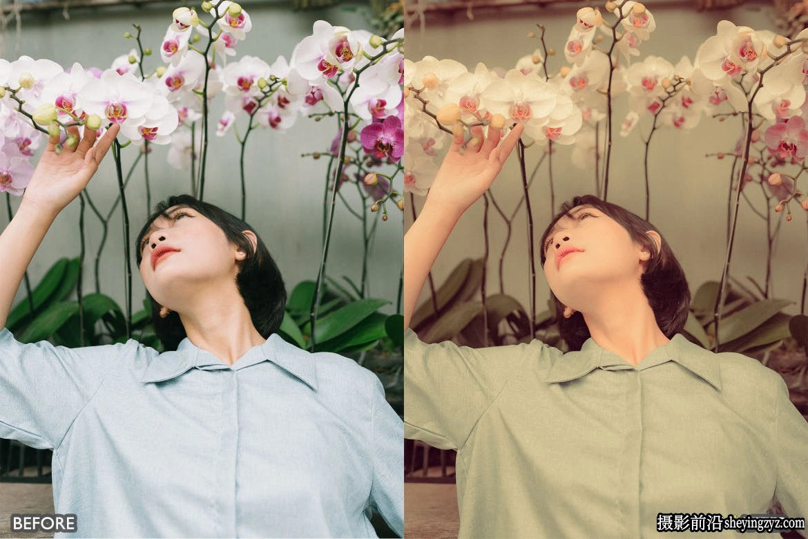 唯美奶油裸色复古电影胶片人像后期Lightroom预设及手机版lr预设