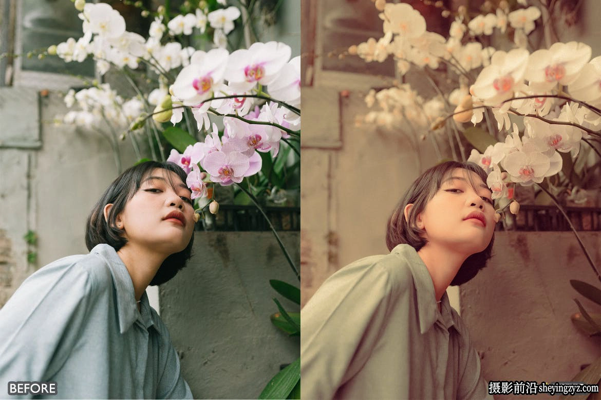唯美奶油裸色复古电影胶片人像后期Lightroom预设及手机版lr预设