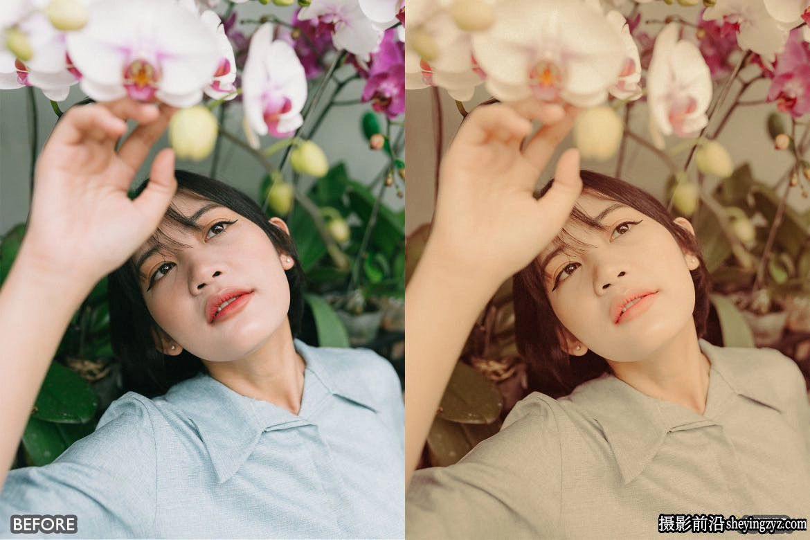 唯美奶油裸色复古电影胶片人像后期Lightroom预设及手机版lr预设
