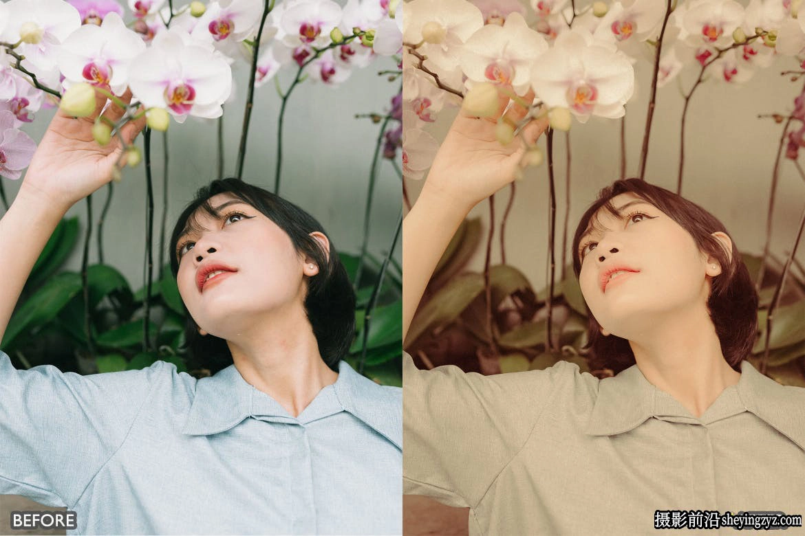 唯美奶油裸色复古电影胶片人像后期Lightroom预设及手机版lr预设