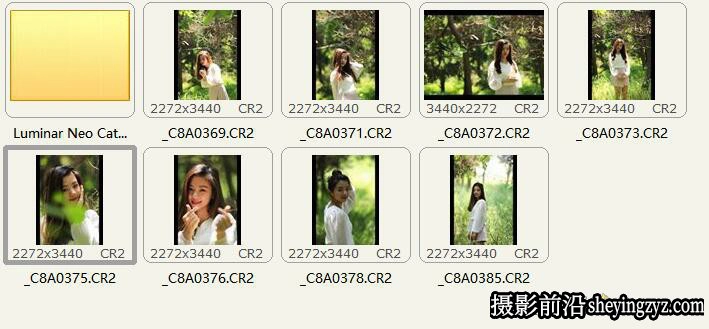 户外美女摄影后期修图练习RAW格式原图练习素材8张
