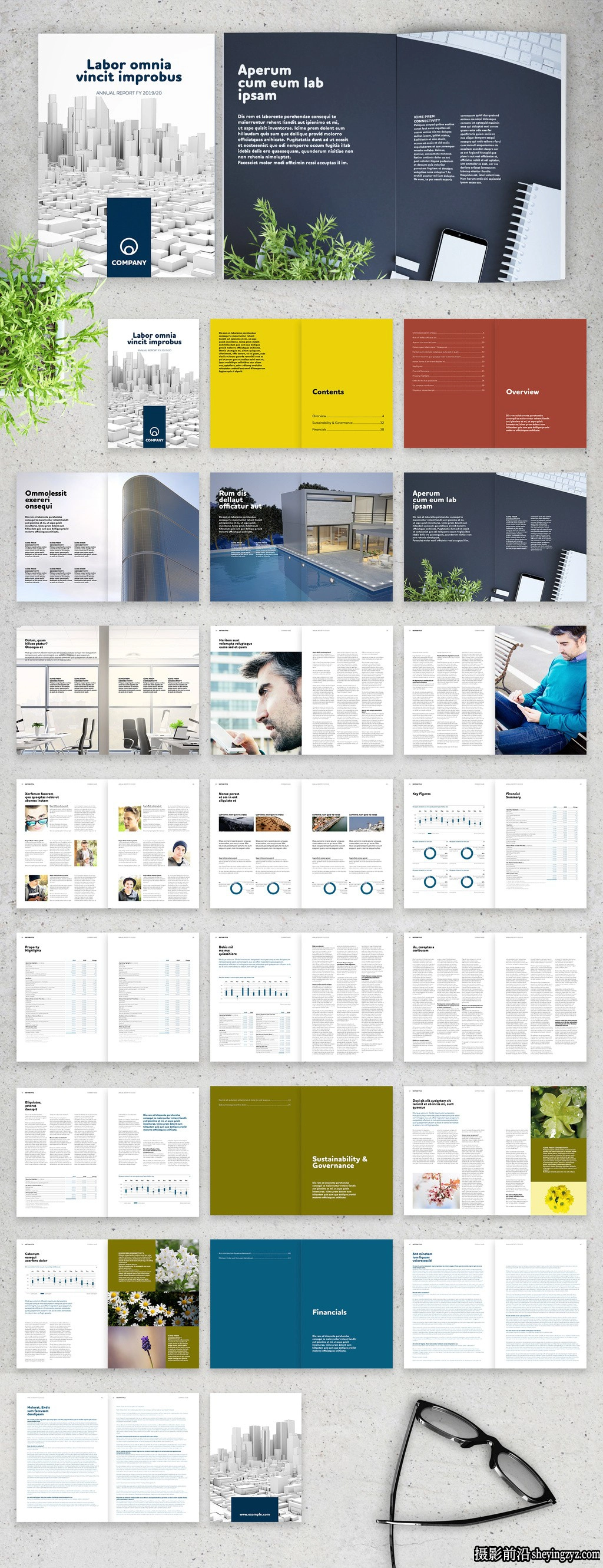 新的公司演示报告排版布局InDesign模板