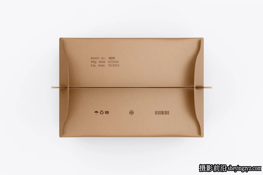 带手柄样机的纸板山墙盒样机模型