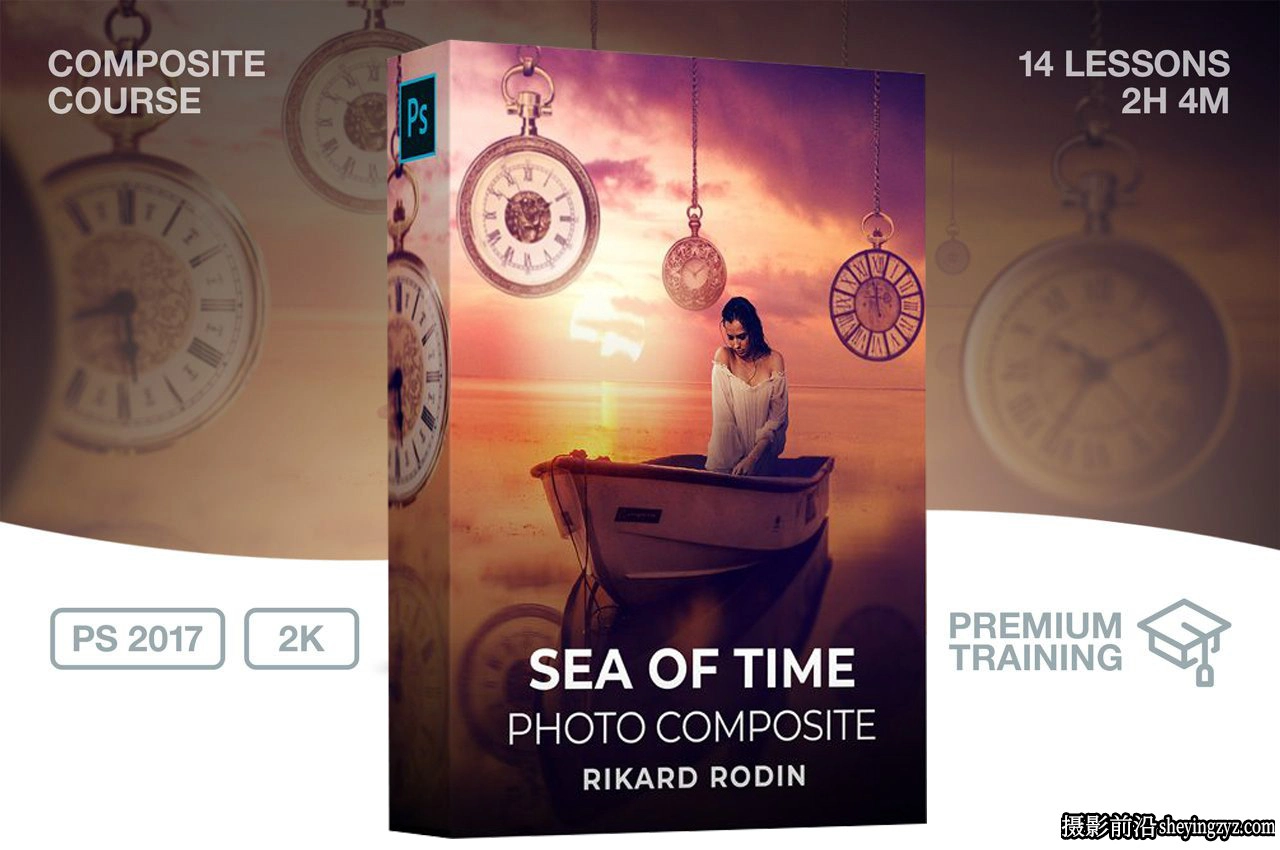 Rikard Rodin-Photoshop创意合成《时间之海》教程-独家中英字幕