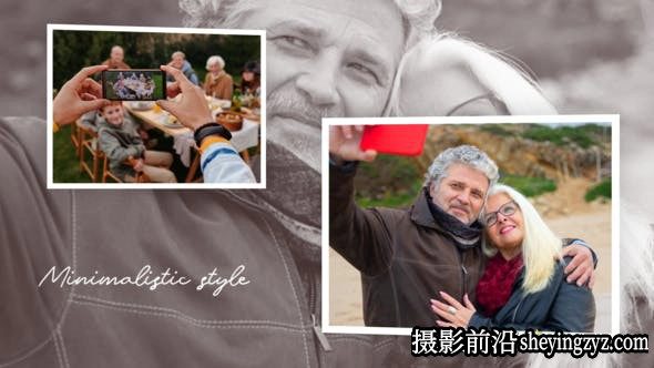 AE相册模版-照片相册展示片头模板- Memorial Photo Slideshow