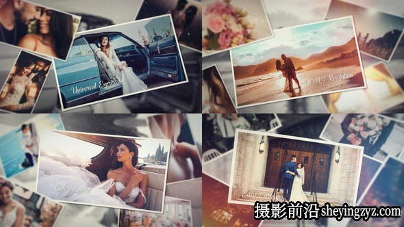 AE婚礼模板-婚礼相册墙片头模板 Wedding Cinematic Slideshow