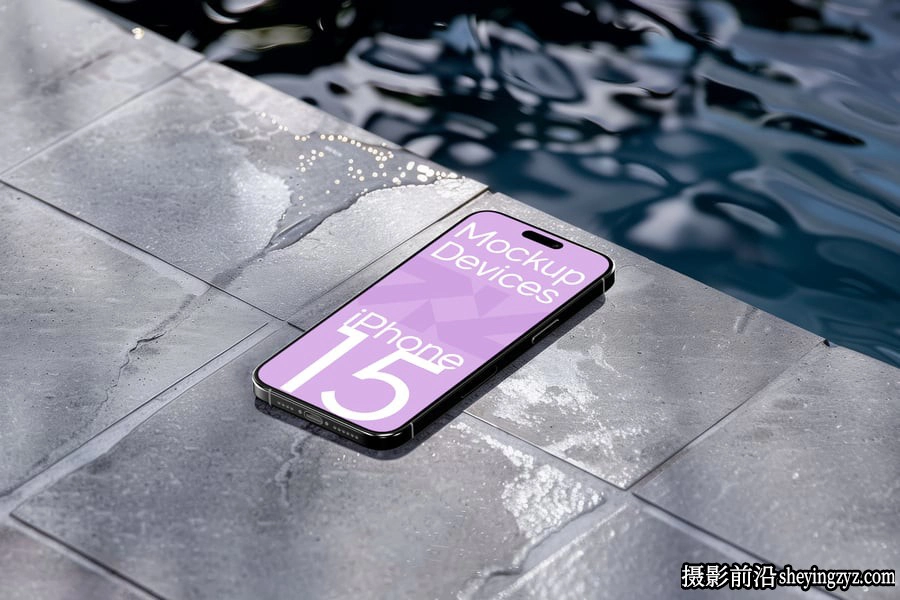 豪华泳池畔iPhone手机样机,iPhone样机