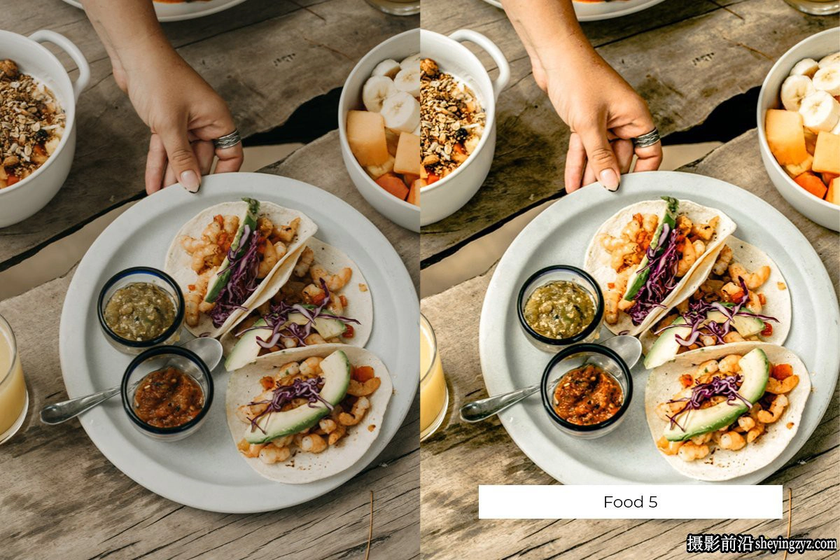 6种食品美食摄影后期调色Lightroom预设及手机版lr预设ACR调色预设