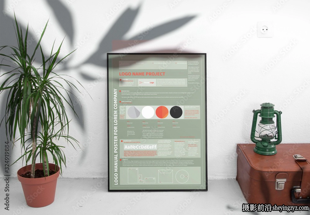 现代品牌手册海报布局›InDesign模板