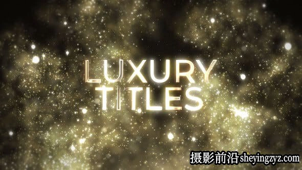 AE模版-金色粒子背景标题片头模板- Luxury Magic Gold Titles